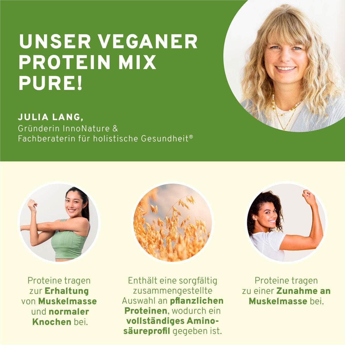 InnoNature Pulver Bio Veganer Protein Mix Pure