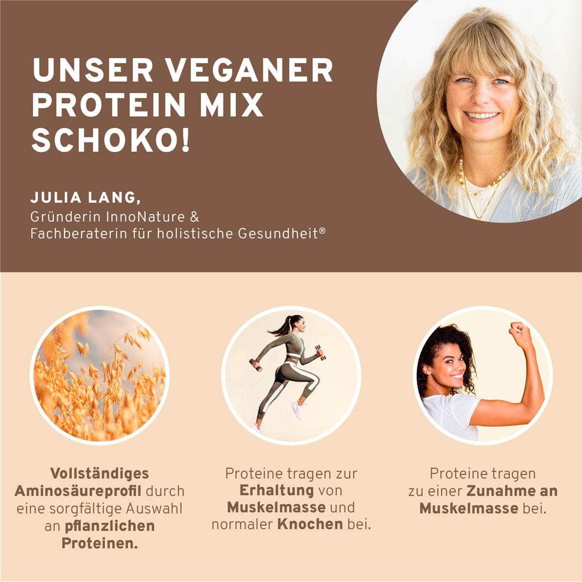 InnoNature Pulver Bio Veganer Protein Mix Schoko