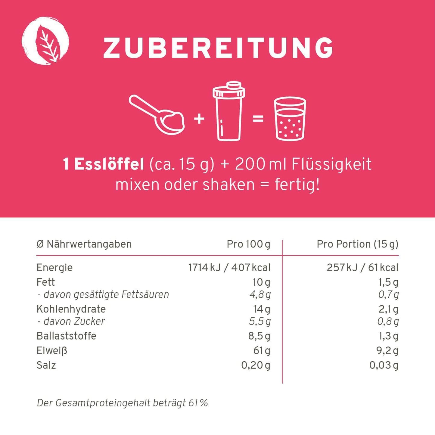 InnoNature SUPERFOOD 1x 450g (30 Portionen) Bio Veganer Protein Mix Superfood Shake