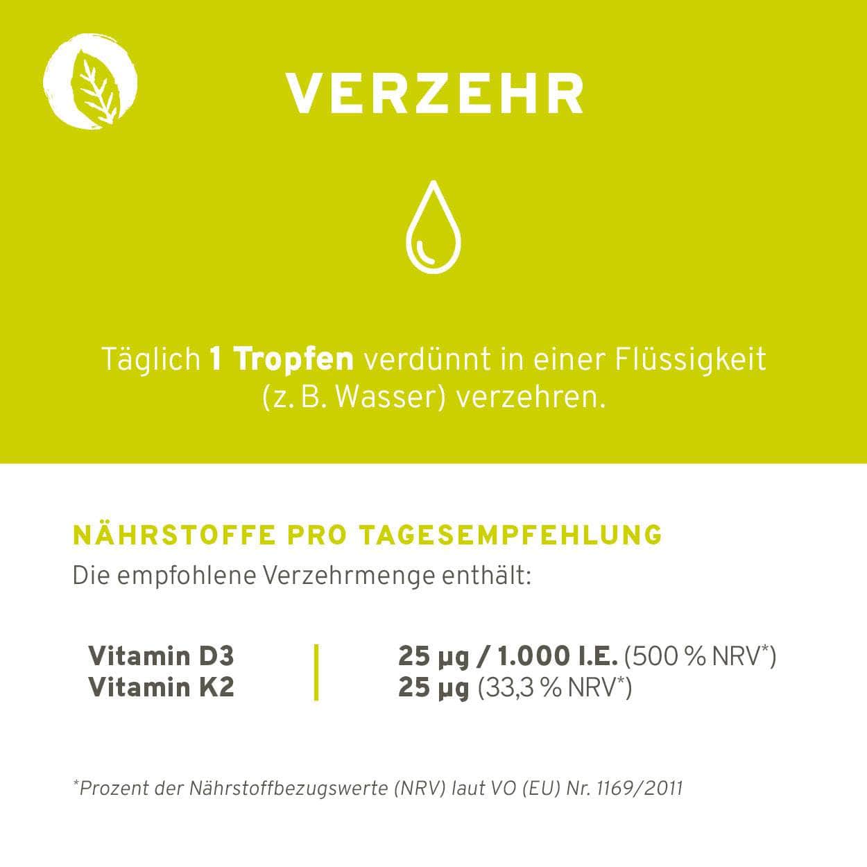 InnoNature Tropfen 1x30ml Vitamin D3 + K2 Tropfen Orange 30ml