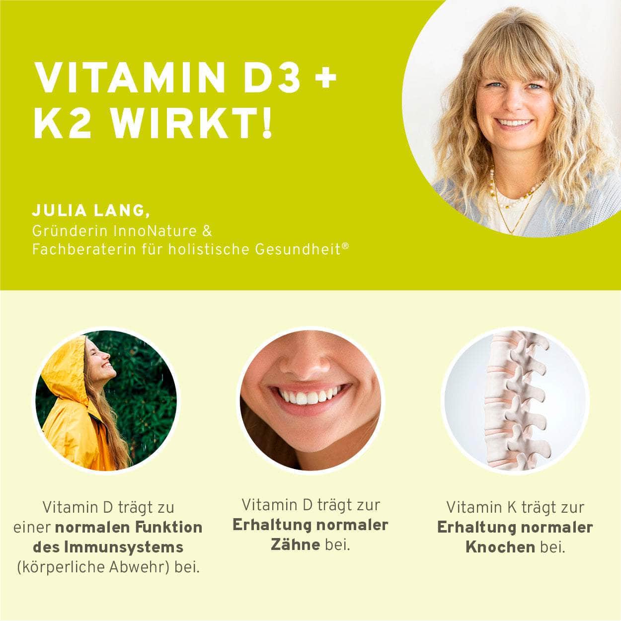 InnoNature Tropfen 1x30ml Vitamin D3 + K2 Tropfen Orange 30ml