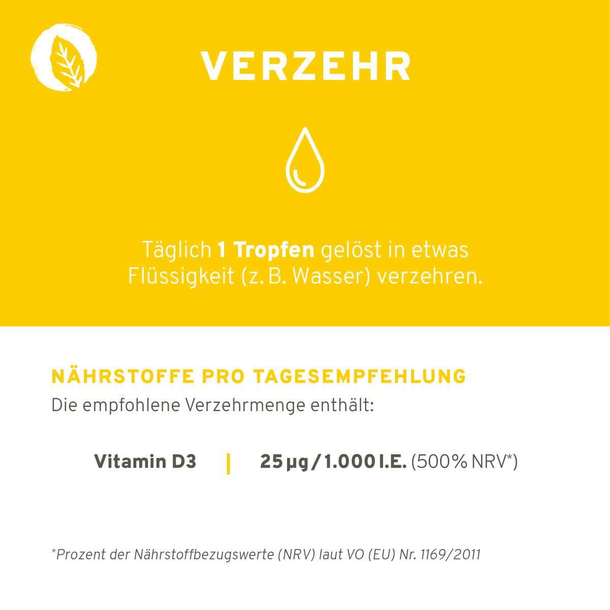 InnoNature Tropfen Vitamin D3 1.000 IE Tropfen 10 ml