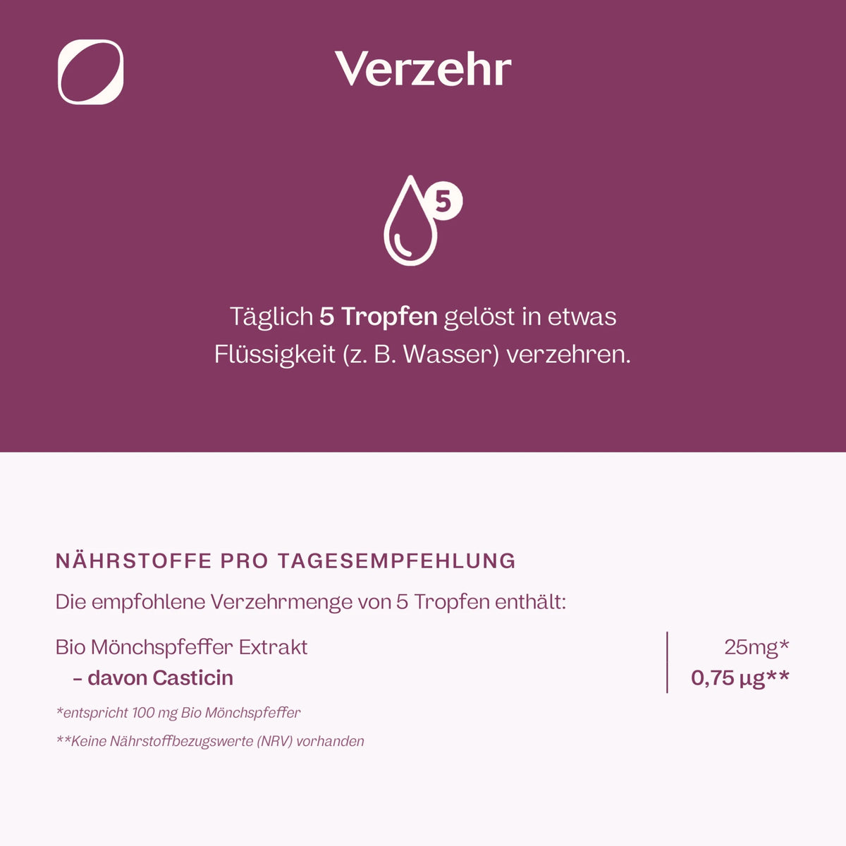 Bio Mönchspfeffer Tropfen