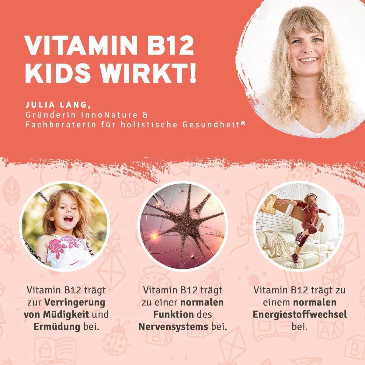 InnoNature 1x Vorrat (3x Omega 3, 1x Vitamin B12, 1x Vitamin B12 Kids, 1x Vitamin D3, 1x Vitamin K2, 1x Selen, 1x Jod) Erbsenzaehler-Familien-Paket