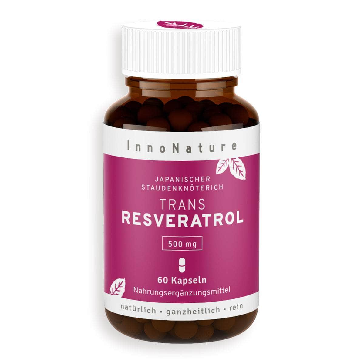 InnoNature Kapseln 1x Zweimonatsvorrat (60 Kapseln) Trans-Resveratrol aus japanischem Staudenknöterich