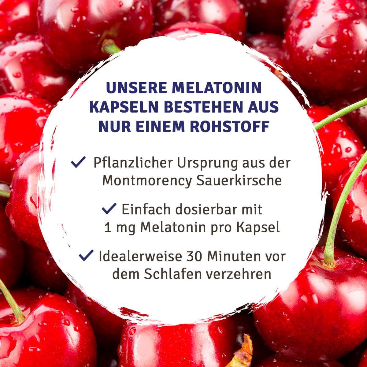 InnoNature Kapseln Melatonin Kapseln: Montmorency Sauerkirsche
