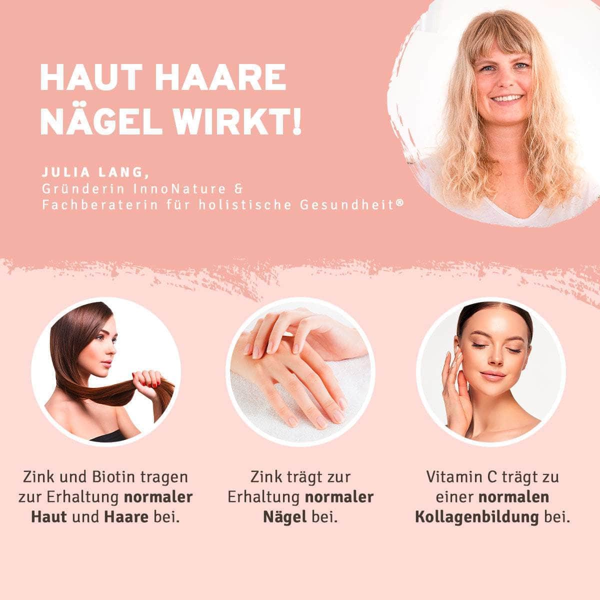 InnoNature Pakete 1x Vorrat (1x HHN, 1x Curcuma, 1x Haarwurzel Tonikum) Haar-Kraft-Paket