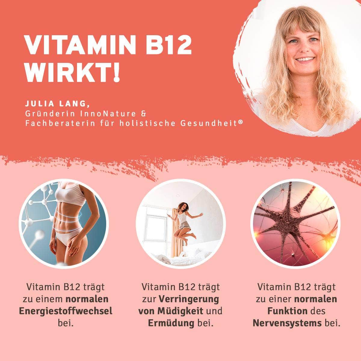 InnoNature Pakete 1x Vorrat (1x Omega 3 Kapseln, 1x Vitamin B12, 1x Vitamin D3 + K2) Vegan Starter Paket