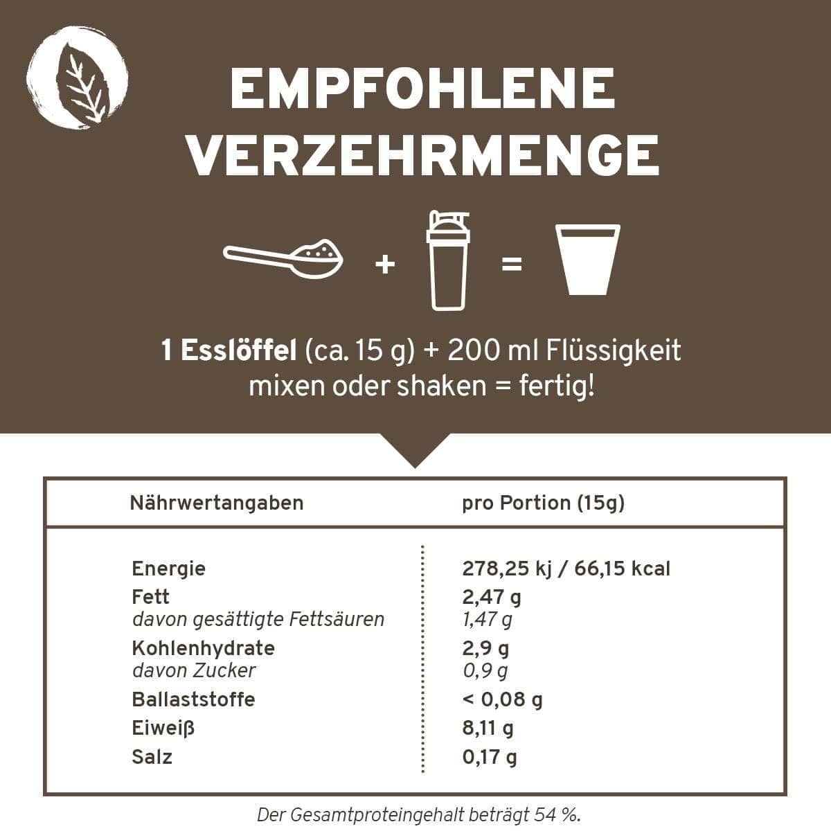 InnoNature Pulver 2 Portionen (30g) Mini Bio Veganer Protein Mix Kokos